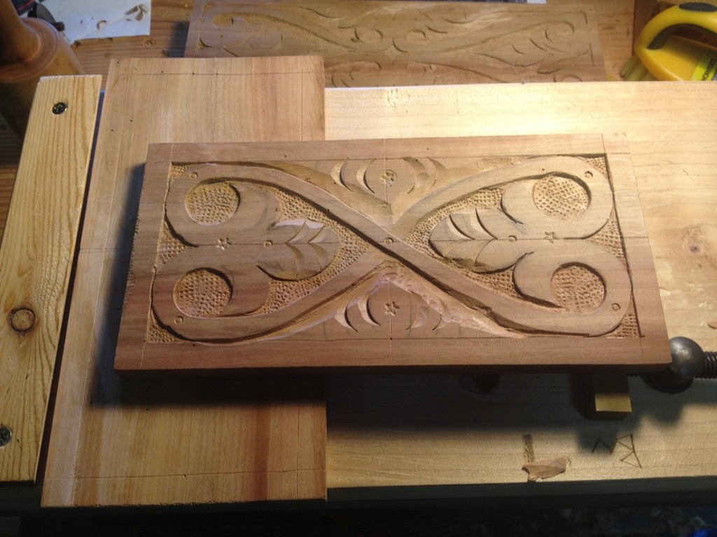 More Carved S-Scroll box progress | Badger Woodworks