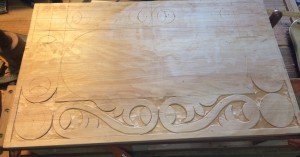 Carving the Scroll work 